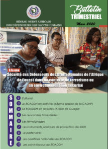 Article : Réseau Ouest Africain des Défenseurs des Droits Humains-Bulletin Trimestriel